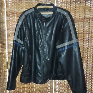 Whispering Smith Faux Leather Moto Jacket L